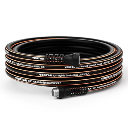 Garden Hose 15 ft x 5/8",Heavy Duty Water Hose - color: Black, size: 15FT