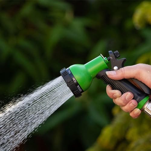 Besiter Garden Hose Nozzle Sprayer: 10 Watering Patterns Spray Nozzles Heavy Duty Hose Head Hose Attachment (Green) - color: Green