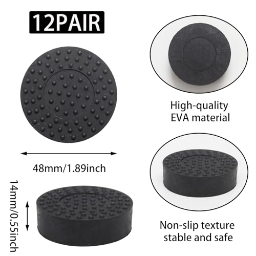 12 Pack 2IN Invisible Separable Pot Feet, Solid Rubber Non-Slip Plant Risers for Outdoor/Indoor Planters, Patio Deck Garden - color: Separable