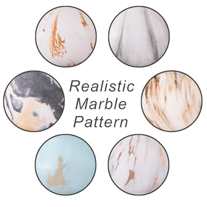 Succulent Pots, 3.8 Inch Small Plant Pot with Drainage Trays Set of 6 - color: Marble 3