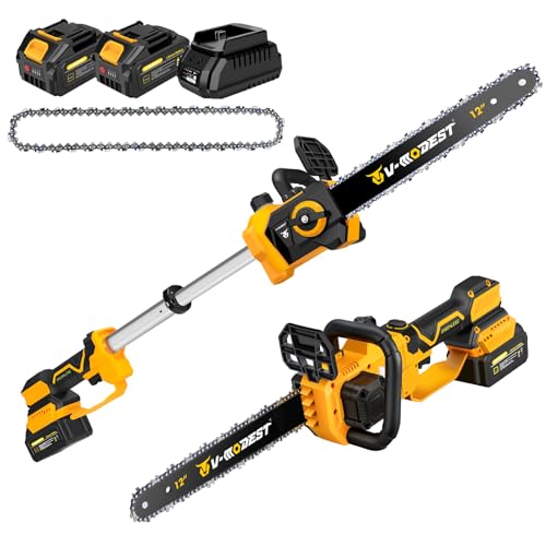 21V Battery Powered Chainsaw 12 Inch Brushless Telescopic Chainsaw