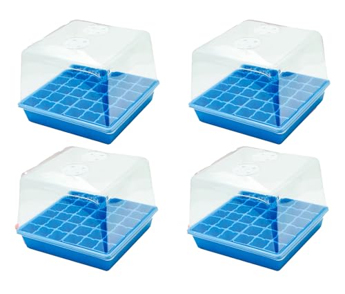 Bootstrap Farmer Countertop Seed Starter Kit in Blue, Reusable 1010 Tray Bundle with Inserts and Humidity Dome - color: Blue