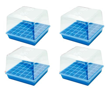 Bootstrap Farmer Countertop Seed Starter Kit in Blue, Reusable 1010 Tray Bundle with Inserts and Humidity Dome - color: Blue