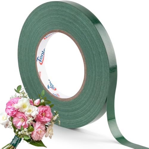 Green Floral Wrapping Tape 1/2" x 60Yard 1 Roll Floral Waterproof Tape - size: 1Roll 0.5in*60yd