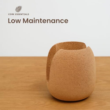 Natural Cork Oval Propagation Planter with Glass Vase