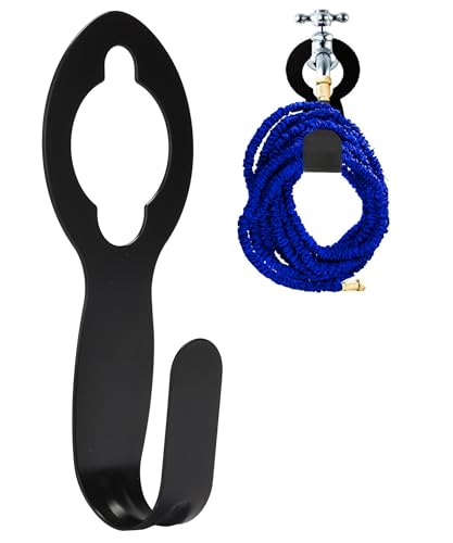 UNCO- Small Garden Hose Holder, Metal, Fits 20-50 ft 5/8” Expandable Hose - size: 1 Pack