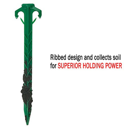 8 in Tent Stake, Landscape Stake, sod Staple for Camping, Straw Blanket, Weed Barrier, Landscape Fabric (10-Pack)