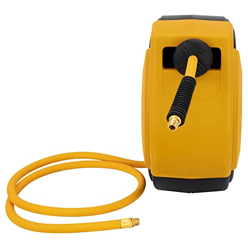 DEWALT Enclosed Hybrid Polymer 3/8 in. x 50 in. Hose Reel with 1/4 in. NPT Fitting DXCM024-0434