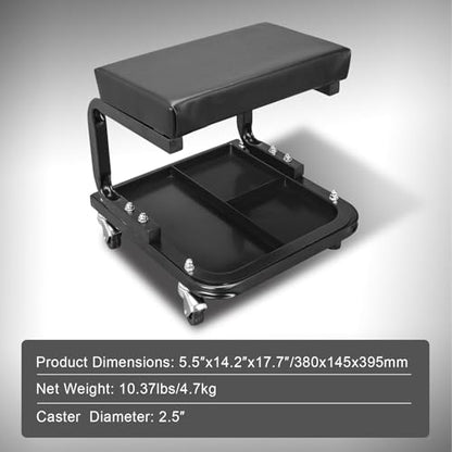 BIG RED Rolling Mechanic Stool - color: Black