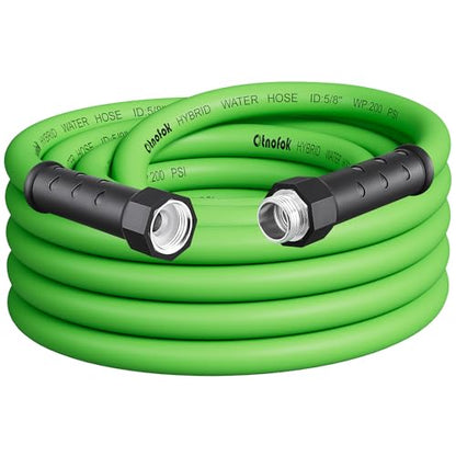 Rubber Garden Hose 30 ft, 5/8" Lightweight Water Hose, Aluminum Fittings - size: 30ft