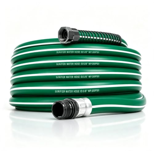 Hybrid Rubber Garden Hose 25 ft with Heavy Duty Solid Fitting - size: 25 FT