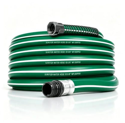 Hybrid Rubber Garden Hose 25 ft with Heavy Duty Solid Fitting - size: 25 FT