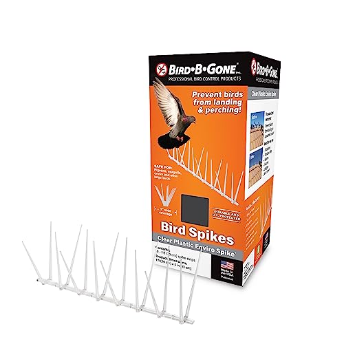 Bird B Gone EnviroSpike Plastic Bird Spikes, 10ft, Clear - size: 10 Feet Long