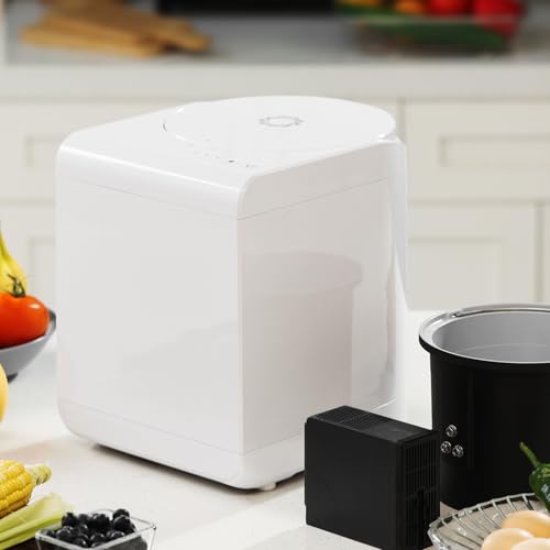 Airthereal R500 Electric Kitchen Composter, 2.5L, Pearl White - color: Pearl White, size: Plastic Cover