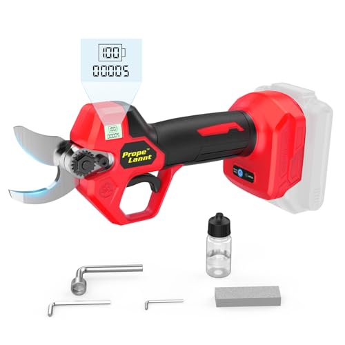 Pruning Shears Compatible with Milwaukee 18V Battery, SK5 Blade, 1.5" Cut - color: Red