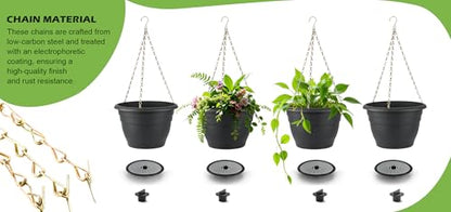 Hanging Planters 10 Inch, 4 Pack Self-Watering Hanging Baskets pots, Gray - color: Gray, size: 10 Inch-4P