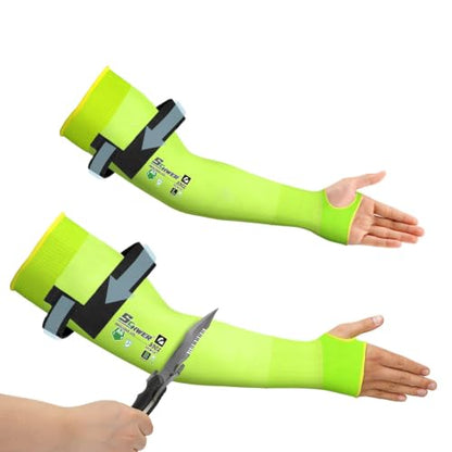 Schwer 18in AIR-SKIN A6 Cut Resistant Arm Sleeves for Gardening, S901 - color: Yellow, size: 18 In-1 Pair