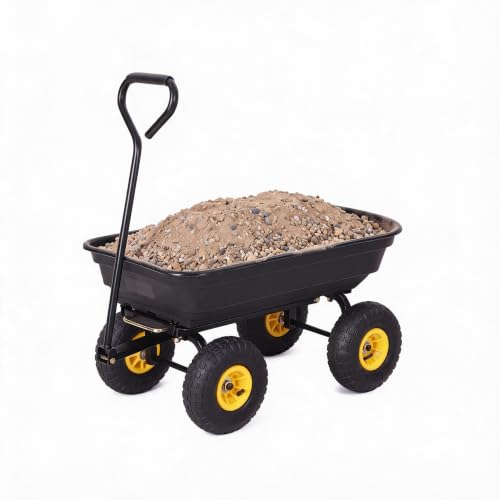 Heavy-Duty Utility Garden Dump Cart, 400Lbs Capacity - size: 400LBS