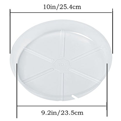 Idyllize 15 Pack, Assorted Sizes 6 8 10 Inch Clear Plastic Plant Saucer Drip Trays for pots, 5 Pieces of Each Size (Assorted Sizes 6'', 8'', 10'') - style: Lightweight