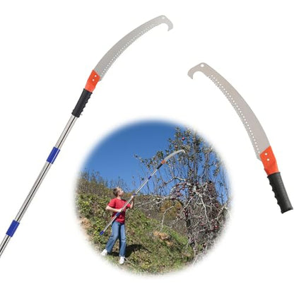 13FT Pole Saws for Tree Trimming with Sharp Pruning Blade | Comfort Grip & 28mm Stainless Steel Tree Trimmer Pole for Yard Garden and Patios High Branches Cutting