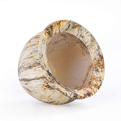 ARTKETTY Succulent Pots, 4.5 Inch Small Plant Pots with Drainage Tray - color: Marble