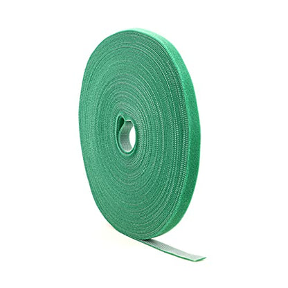 Reusable Plant Ties Hook and Loop Soft Garden Tape Roll Gentle Plant Supporting Ties Double Sided Self Gripping Adjustable Garden Staking Straps for Climbing Plants and Vines (1/2 Inch x 82 ft, Green) - size: 1/2 Inch x 82 Feet