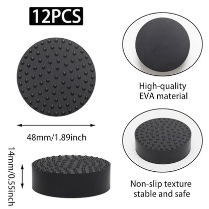 12 Pcs 2IN Invisible Inseparable Pot Feet, Solid Rubber Non-Slip Plant Risers for Outdoor/Indoor Planters, Patio Deck Garden - color: Inseparable