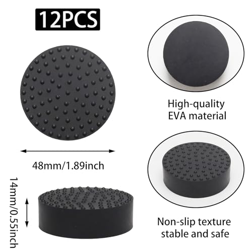 12 Pcs 2IN Invisible Inseparable Pot Feet, Solid Rubber Non-Slip Plant Risers for Outdoor/Indoor Planters, Patio Deck Garden - color: Inseparable