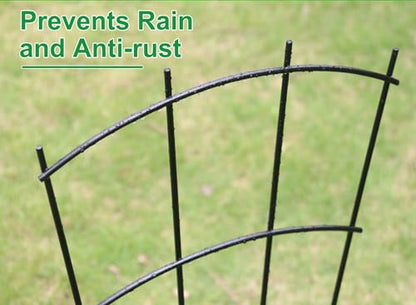 Mklsit 32" Metal Plant Trellis for Climbing Plants Support, 4 Pcs Fan Shape - size: 32" Fan Shape