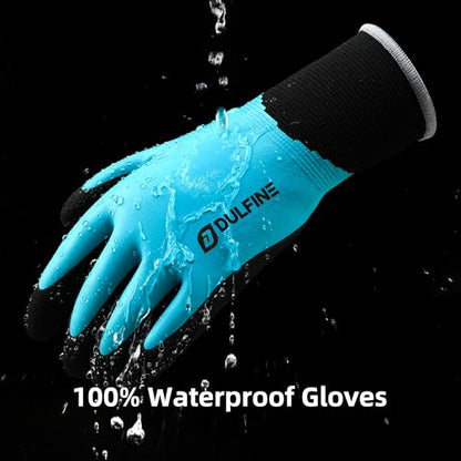 DULFINE Waterproof Touch Screen 1/3 Pairs Work Gloves for Men & Women - size: X-Large