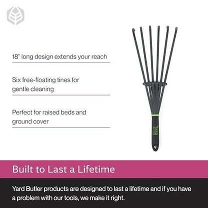 Yard Butler Terra Garden Hand Whisk Rake, Rust-Resistant - style: Rake