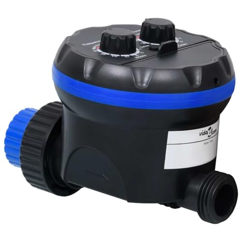 Automatic Garden Water Timer, Single Outlet Irrigation Controller with Dual Dial Controls for Hose Faucet, Waterproof ABS Garden Watering System for Lawns and Patios, Black - color: Black