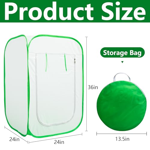 24x24x36 in Pop Up Winter Frost Plant Cover, Plants Freeze Protection Tent