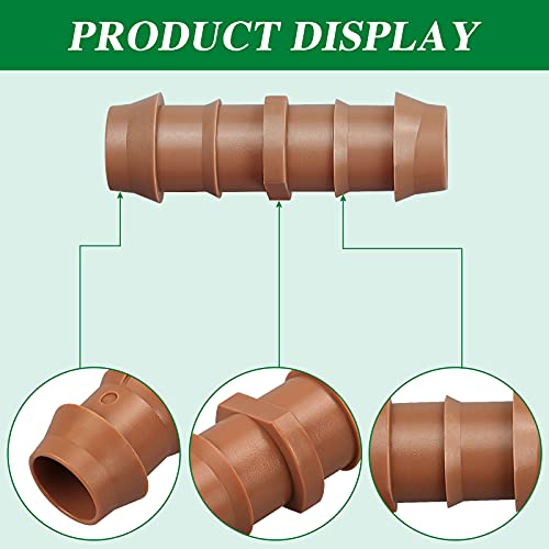 Irrigation Fittings Kit for 1/2"(.600" ID) Tubing,20 Pieces Set-8 Couplings, 6 Tees,6 Elbows - Barbed Connectors for Drip or Sprinkler Systems - style: 20P-Set