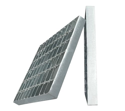 2 Pack 12in B125 Galvanized Steel Drain Grate(11.6x12 in) - color: Silver-2 Pack, size: 12x12 inch
