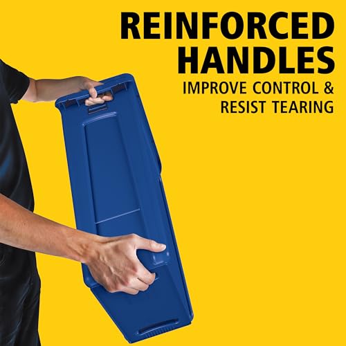 Rubbermaid Commercial Products Slim Jim Plastic Rectangular Recycling Bin/Trash Can with Venting Channels 23 Gal Blue for Kitchens/Classrooms/Offices/Back of House - color: Blue Recycle, size: 23 Gal