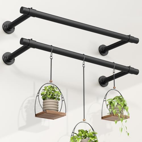 2 Pack Window Plant Hanger Indoor, 32 Inch Heavy Duty Plant Hanging Rod - size: 32 Inch-2Pack
