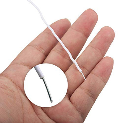 KINGLAKE 66 Feet White Sturdy Plastic Coated Garden Wire 2mm Plant Twist Tie - color: White
