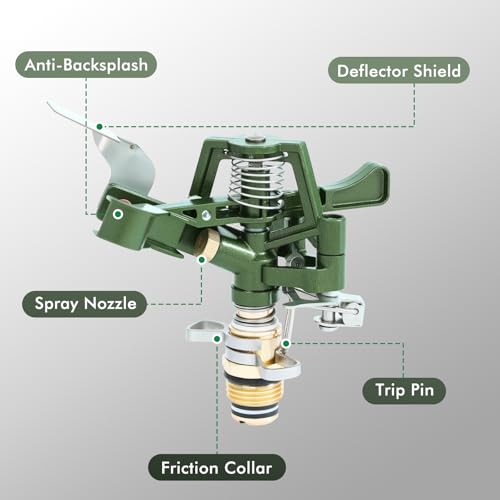 RESTMO 2 Pack Adjustable Full Metal Tripod Sprinklers for Yard Large Area - size: 2 Pack