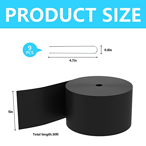 30 FT Grass Barrier Landscape Edging Coil, 5" Depth Terrace Board Edging - color: 30FT