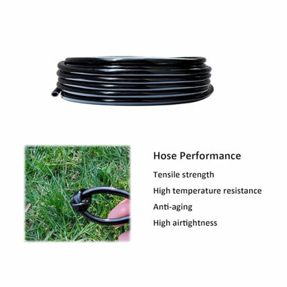 Drip Irrigation Kit 52ft 5/16“ID Inche Pipe Solutions for Large Gardens with Low Water Pressure Away from The Water Source - size: Kit 52 - 52 ft