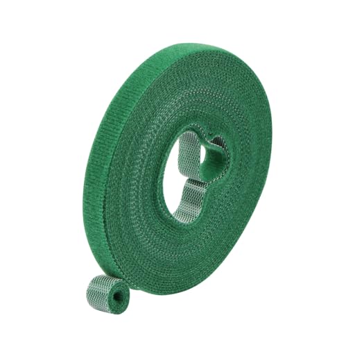 Green Gardening Tape, 19 Feet x 2/5'' Plant Ties Reusable Adjustable Plant Support Cord Tie Strap for Indoor Outdoor Patio Plant Use, 1 Roll