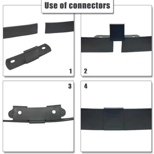 2" x 40' Plastic Landscape Edging Border Black, 40 Spikes
