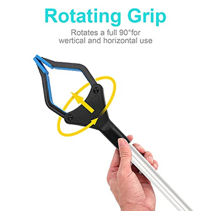 Grabber Reacher Tool, 32" Foldable Picker Upper Grabber, Reaching Tool for Trash Claw Pick Up Stick, Litter Picker, Arm Extension (BLUE1) - color: blue1