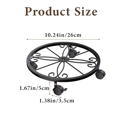 10" Plant Caddy with Wheels, 1 Pack Plant Stand with Wheels. - size: 1 Pack