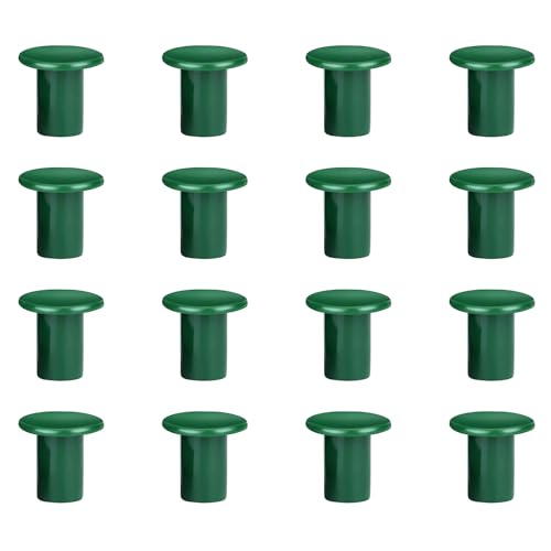16 Pcs Green Plastic Garden Safety Cane Caps Plant Support Rod Safety Corner Caps for Garden Canes