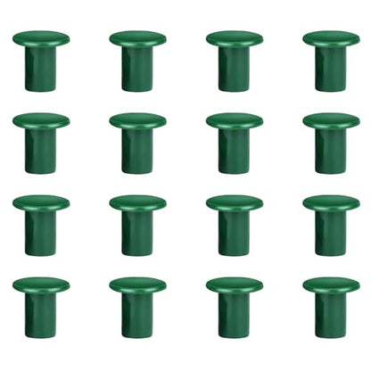 16 Pcs Green Plastic Garden Safety Cane Caps Plant Support Rod Safety Corner Caps for Garden Canes