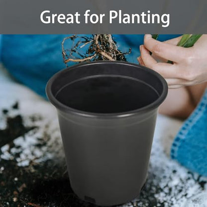 1 Gallon Plant Nursery Pot 10-Pack 1 Gallon Plastic Garden Planter Pots Flower Seedling Injection Molded Container Seed Starting Pot Set for Indoor Outdoor Plants Seedlings Vegetables Black - size: Standard 1 Gallon