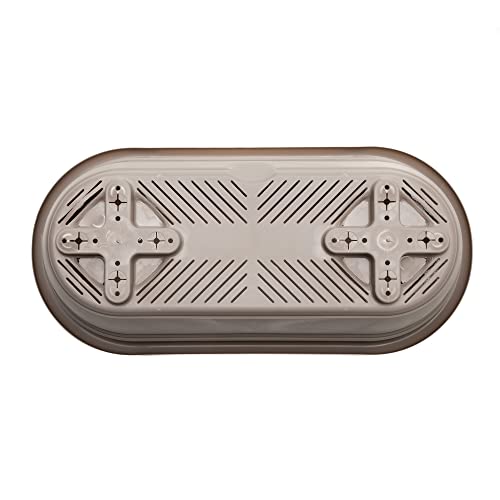 Bloem: Lucca Self Watering Window Box Planter: 18" - Charcoal Gray - Durable Long Lasting Plastic Pot, Indoor Outdoor Use, Gardening, 2.5 Gal Capacity - color: Pebble Stone