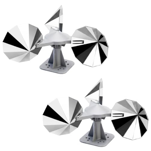 2 Pack Bird Scare Reflective Device with ABS Base for Outside - size: 2P